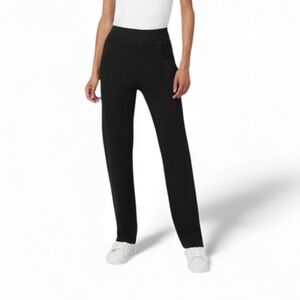 HUE Black straight leg high waisted size M